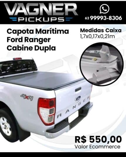 CAPOTA MARÍTIMA FORD RANGER CABINE DUPLA