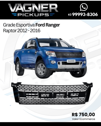 GRADE ESPORTIVA FORD RANGER RAPTOR 2012 A 2016